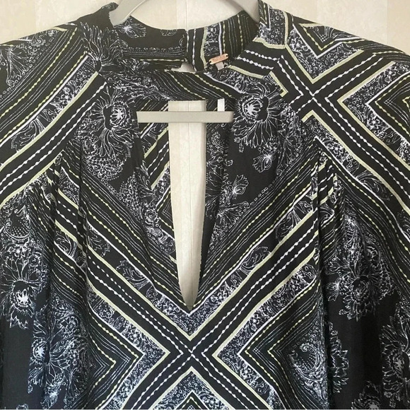 Free People Black and White High Neck Tunic Size Small - Picture 2 of 9